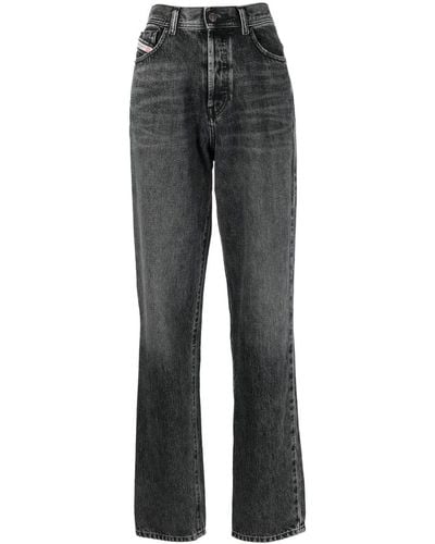 DIESEL 1956 Straight-leg Cropped Jeans - Gray