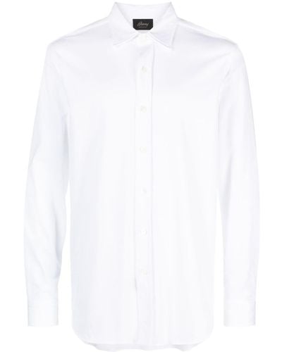 Brioni Overhemd Met Gespreide Kraag - Wit