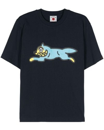 ICECREAM Running Dog-print Cotton T-shirt - Blue