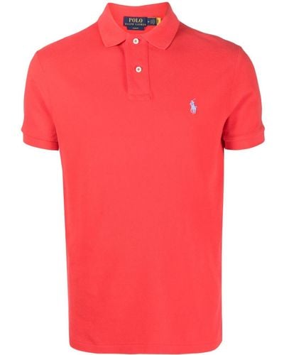 Polo Ralph Lauren Short-sleeved Cotton Polo Shirt - Red