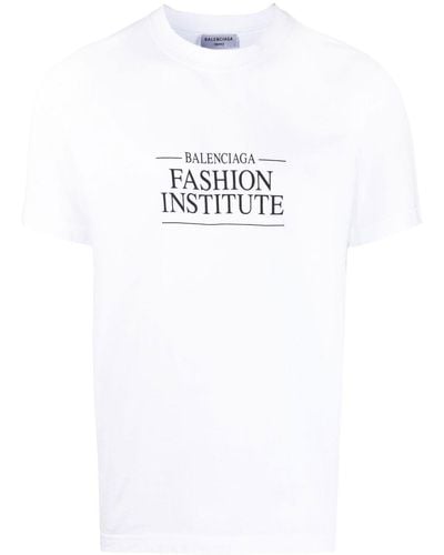 Balenciaga T-shirt Met Tekst - Wit