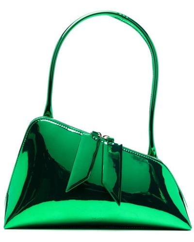 The Attico Sunrise Faux-leather Shoulder Bag - Green