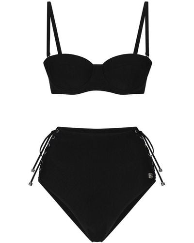 Dolce & Gabbana Bikinitop Met Logo - Zwart