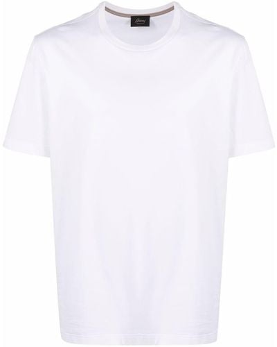Brioni Camiseta con cuello redondo y manga corta - Blanco