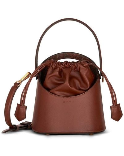 Etro Saturno Leather Mini Bag - Brown