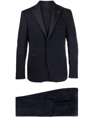 Tagliatore Single-breasted Three-piece Tuxedo Suit - Blue