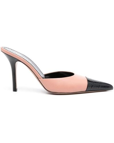 Paris Texas 90mm Two-tone Mules - Pink