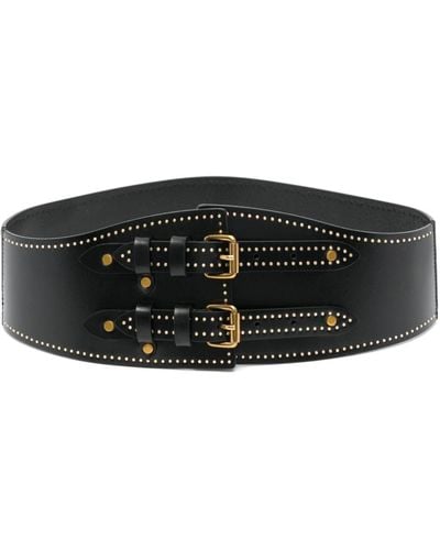 Isabel Marant Riccia Leather Belt - Black
