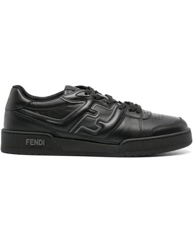 Fendi Match Leren Sneakers - Zwart