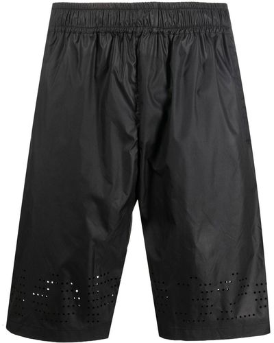 032c Perforated-detail Slip-on Track Shorts - Black