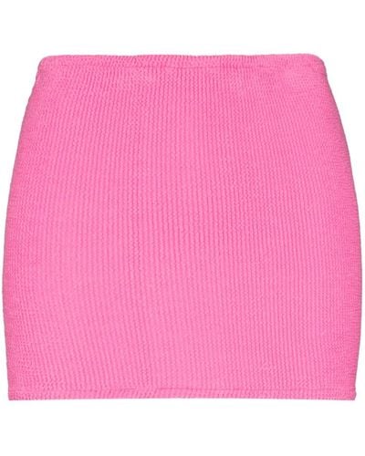 Hunza G Crinkled-effect Mini Skirt - Pink