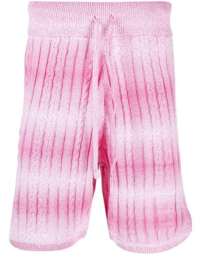 Gcds Knitted Degradé Bermuda Shorts - Pink
