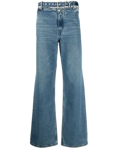 Y. Project Halbhohe Evergreen Wide-Leg-Jeans - Blau