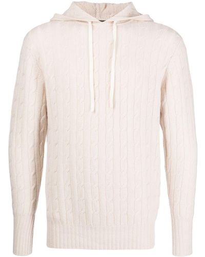 N.Peal Cashmere Cable-knit Long-sleeved Hoodie - Multicolour