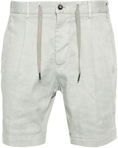 Dell'Oglio Chino-Shorts mit Bundfalten - Grau