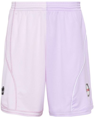 Martine Rose Pantalones cortos de fútbol Half and Half - Morado