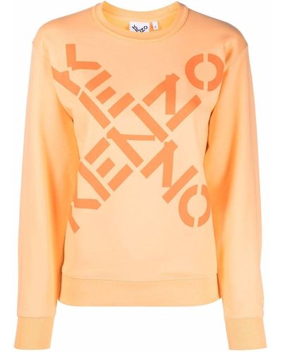 KENZO クロスロゴ スウェットシャツ - オレンジ