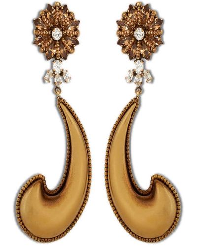 Etro Boucles d'oreilles serties de cristaux - Métallisé