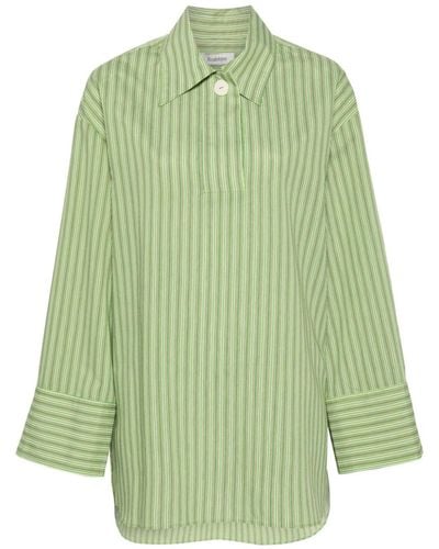 Rodebjer Camicia Sunshine a righe - Verde