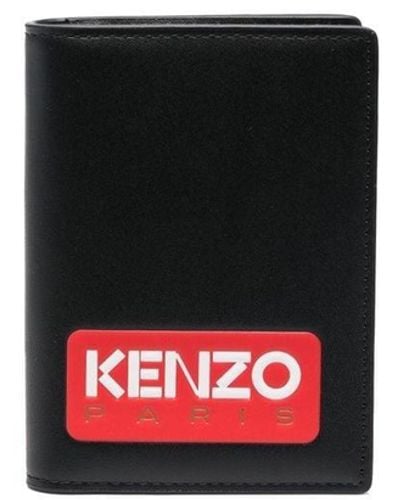 KENZO Portemonnaie mit Logo-Patch - Weiß