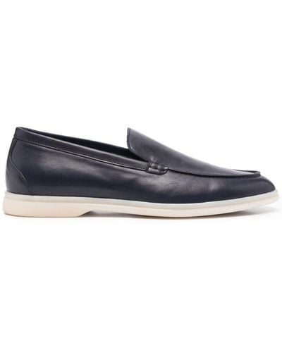 SCAROSSO Ludovico Leather Loafers - Blue