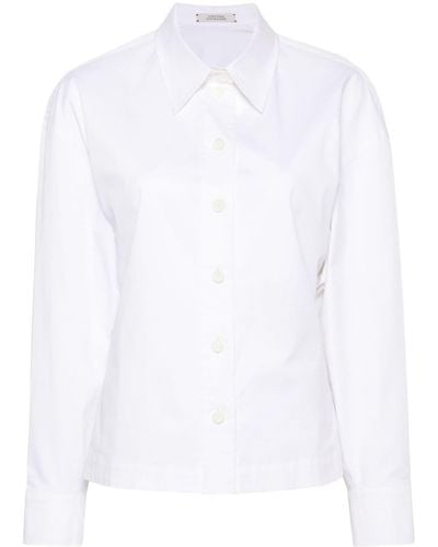 Dorothee Schumacher Draped-detail Cotton Shirt - White