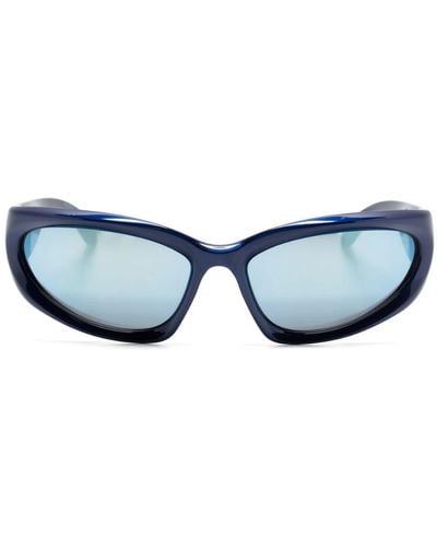 Balenciaga Gafas de sol Swift con montura oval - Azul