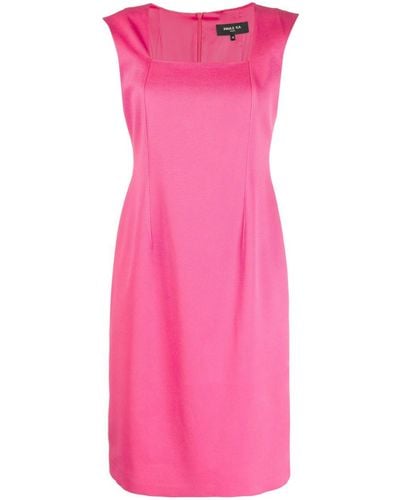 Paule Ka Square-neck Sleeveless Dress - Pink