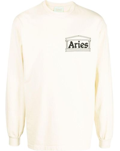 Aries ロゴ スウェットシャツ - ナチュラル