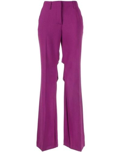 Off-White c/o Virgil Abloh Mid-rise Flared Trousers - Purple