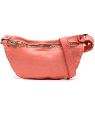 Guidi Small Leather Belt Bag - Pink
