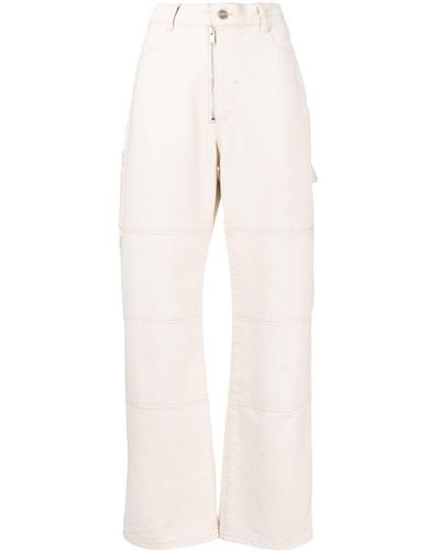 Dion Lee Panelled Straight-leg Jeans - Natural