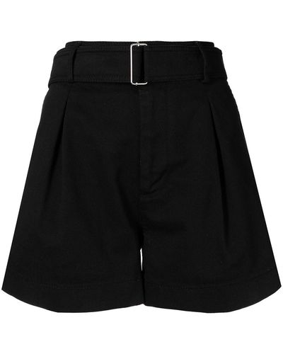 N°21 Shorts mit Gürtel - Schwarz
