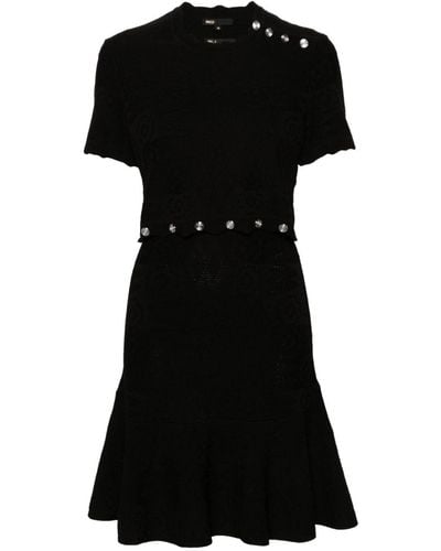 Maje Mini-jurk Met Jacquard - Zwart
