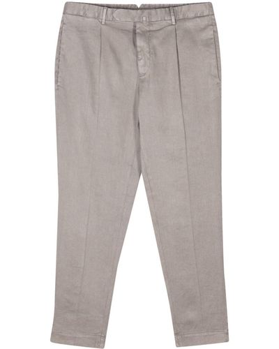 Dell'Oglio Pantalones chinos de talle medio - Gris