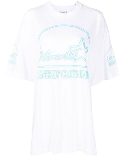Vetements T-shirt Energy con stampa grafica - Bianco