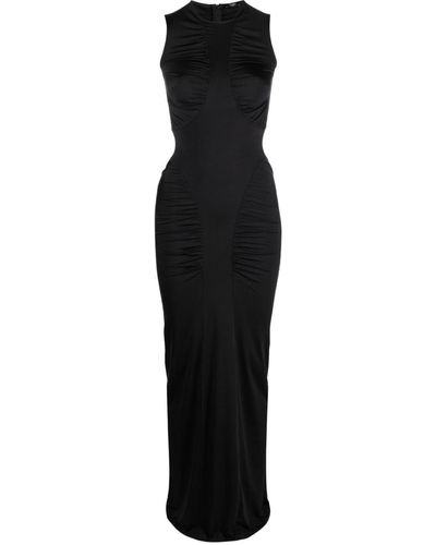 Noire Swimwear Ruched Maxi Dress - Black