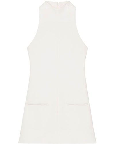 Courreges Sleeveless Twill A-line Dress - White