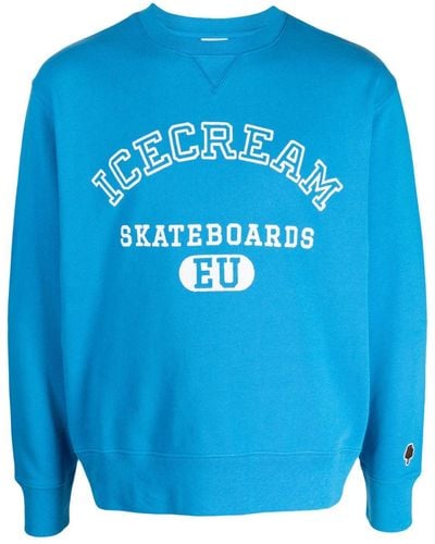 ICECREAM Skateboards Logo-print Sweatshirt - Blue