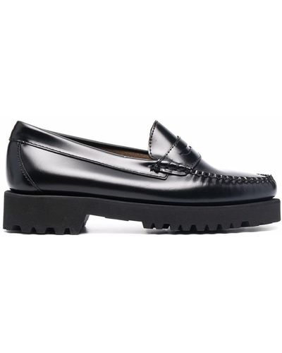 G.H. Bass & Co. Glossy Leather Loafers - Black