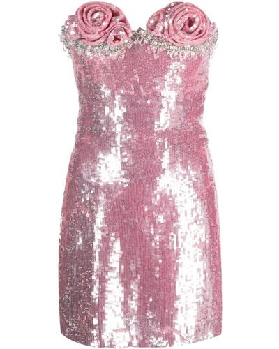 Cristina Savulescu Marilyn Sequin-embellished Minidress - Pink