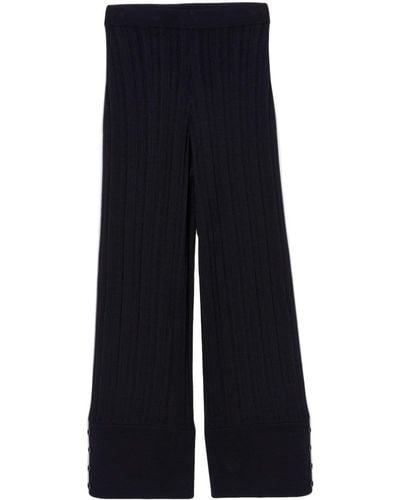 3.1 Phillip Lim Piped-trim Flared Trousers - Blue