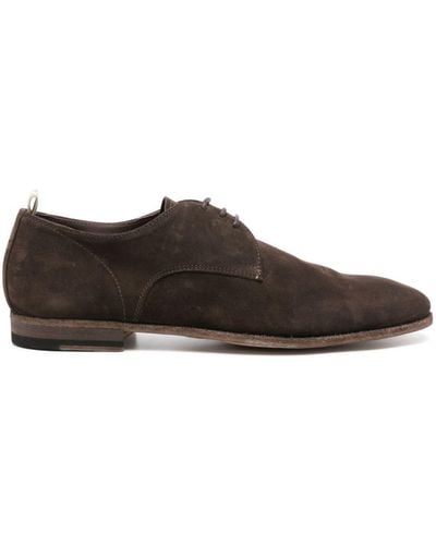 Officine Creative Solitude Suede Derby Shoes - Brown