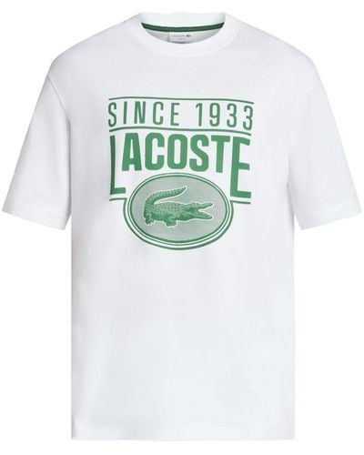 Lacoste Logo-print Organic Cotton T-shirt - Grey