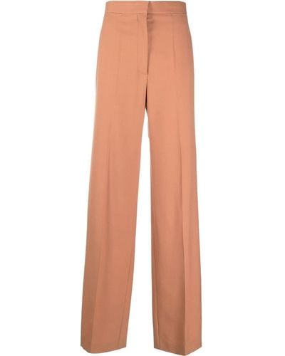 Stella McCartney Straight-leg High-waist Tailored Pants - Natural