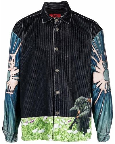 424 Apocalypse Garden Shirt Jacket - Black