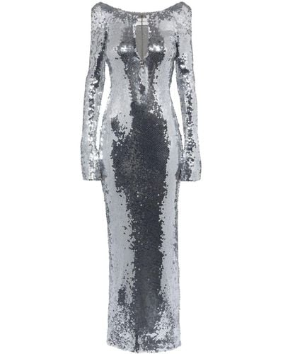 16Arlington Solare Sequin-embellished Dress - Gray