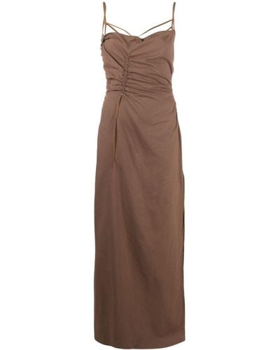 Jacquemus La Robe Goccia Kleid - Braun