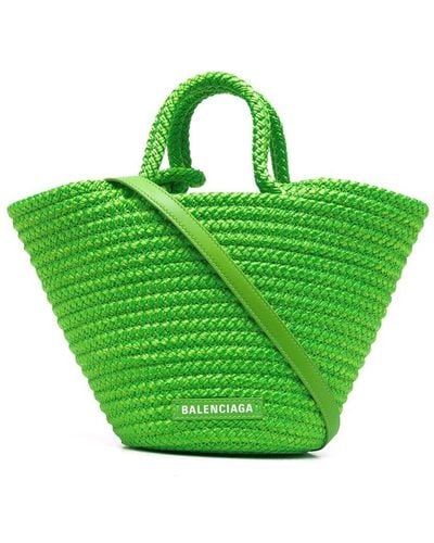 Balenciaga Small Ibiza Basket Bag - Green