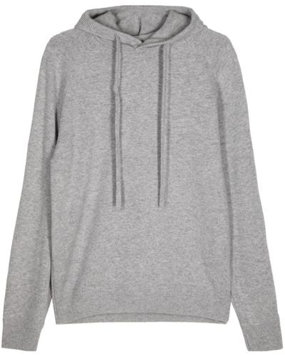 MAN ON THE BOON. Drawstring Cashmere Hoodie - Gray